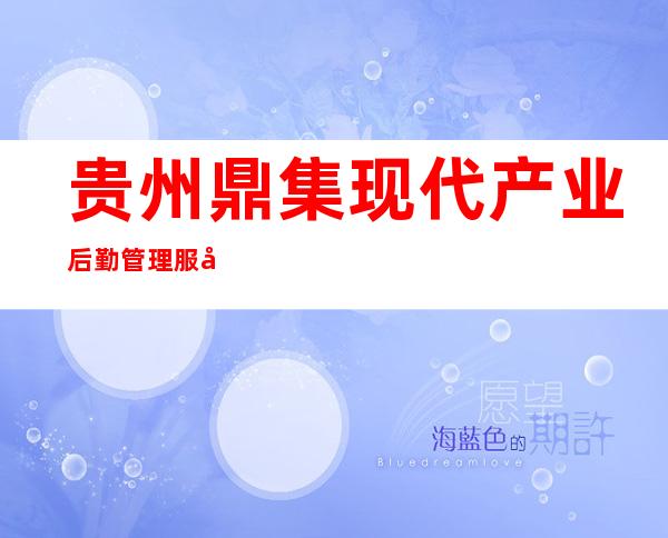贵州鼎集现代产业后勤管理服务有限公司